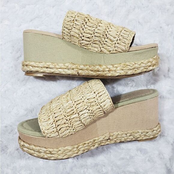 Torgeis Neith Woven Platform Wedge Sandal New in Box - Picture 8 of 8